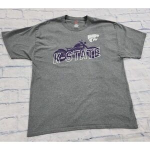 Kansas State Wildcats T Shirt MENS XL Gray Harley Days Tee Hanes